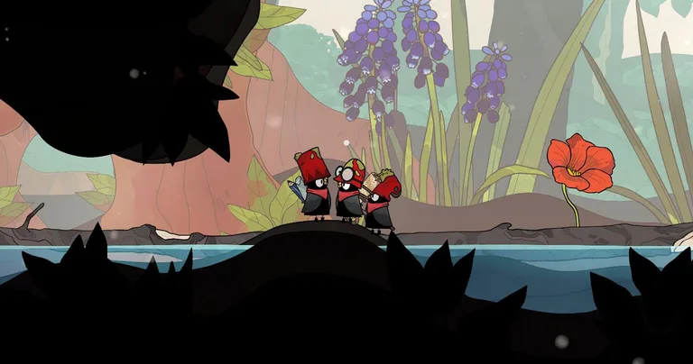 The Merlies gameplay - the bird squad exploring a world reclaimed by nature